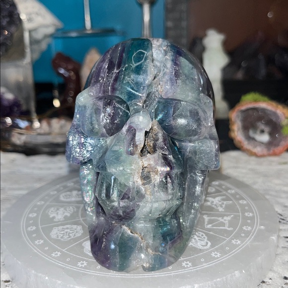 Flourite skull